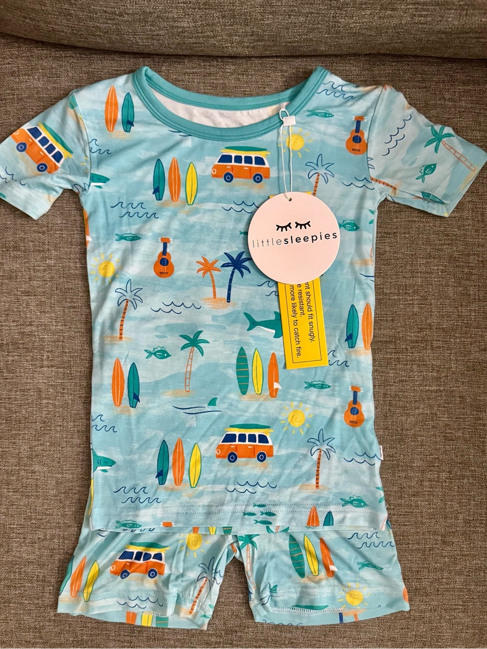Little Sleepies 3T NWT Surf Life Pajama Short Set
